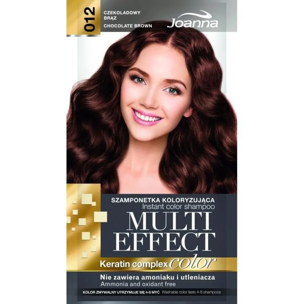 Joanna Multi Effect Color szamponetka koloryzująca 012 Czekoladowy Brąz 35g