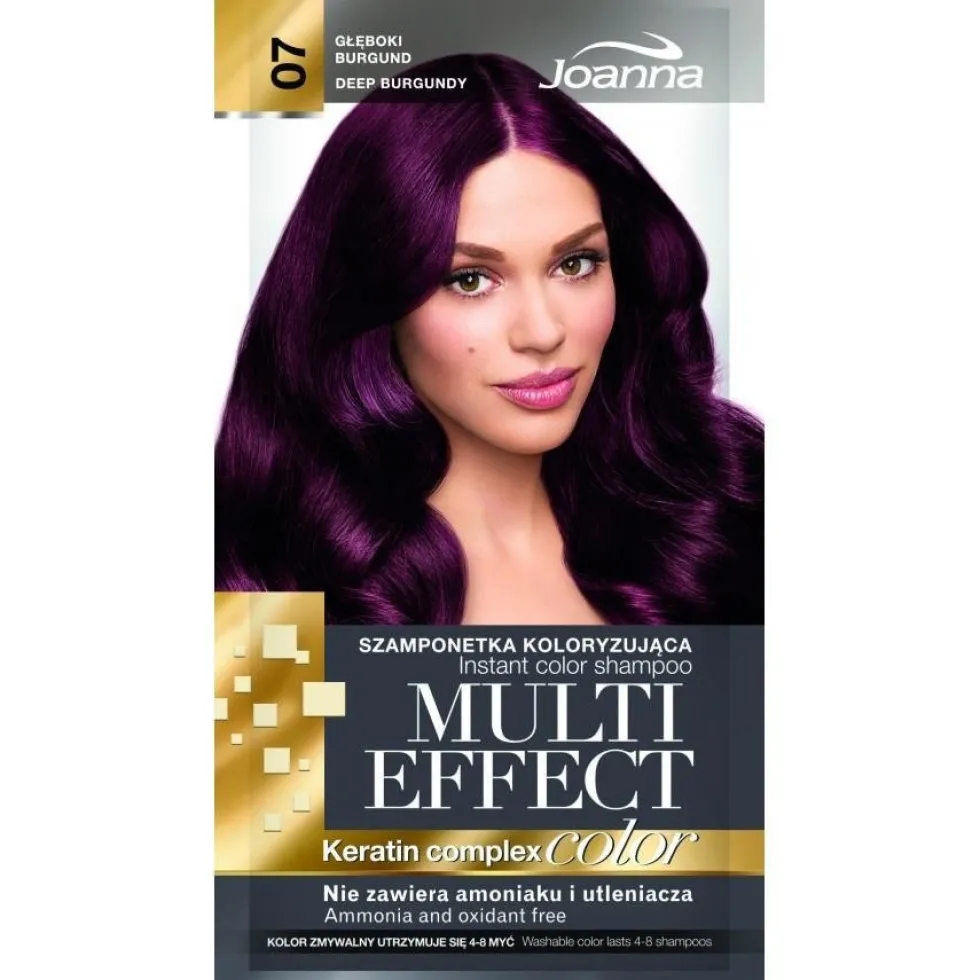 Joanna Multi Effect Color szamponetka koloryzująca 07 Głęboki Burgund 35g