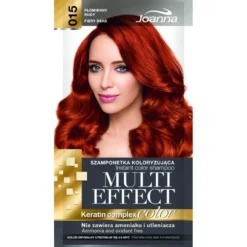 Joanna Multi Effect Color szamponetka koloryzująca 015 Płomienny Rudy 35g