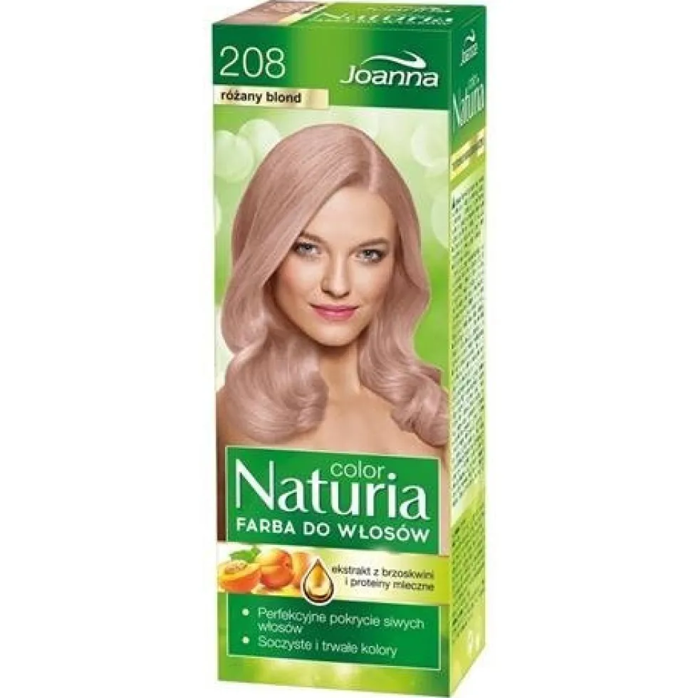 Joanna Naturia Color farba do włosów 208 Różany Blond