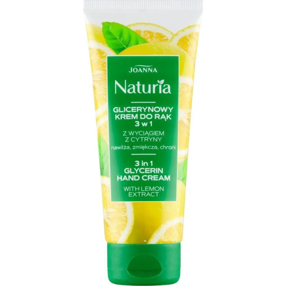Joanna Naturia glicerynowy krem do rąk 3w1 z wyciągiem z cytryny 100g