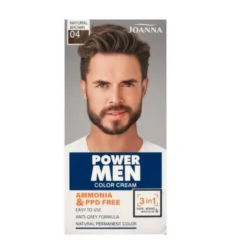 Joanna Power Men Color Cream farba odsiwiająca 04 Natural Brown