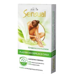 Joanna Sensual plastry do depilacji ciała włosy mocne 12szt + tubka z oliwką łagodzącą 10ml