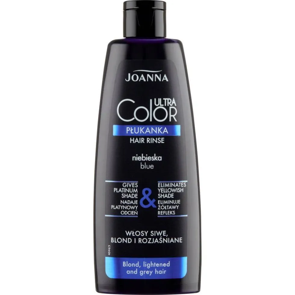 Joanna Ultra Color System niebieska płukanka do włosów siwych blond i rozjaśnionych 150ml