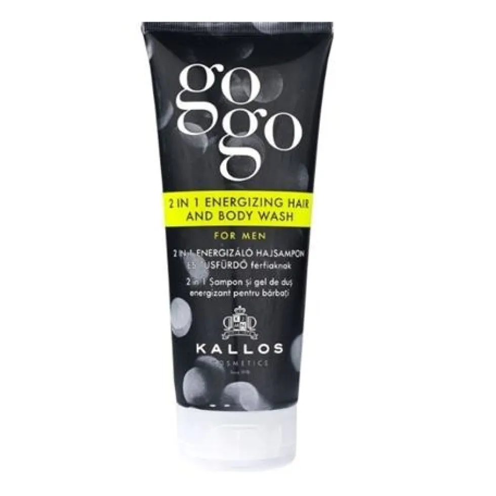 Kallos GoGo 2in1 Energizing Hair and Body Wash szampon do włosów i żel do ciała dla mężczyzn 200ml