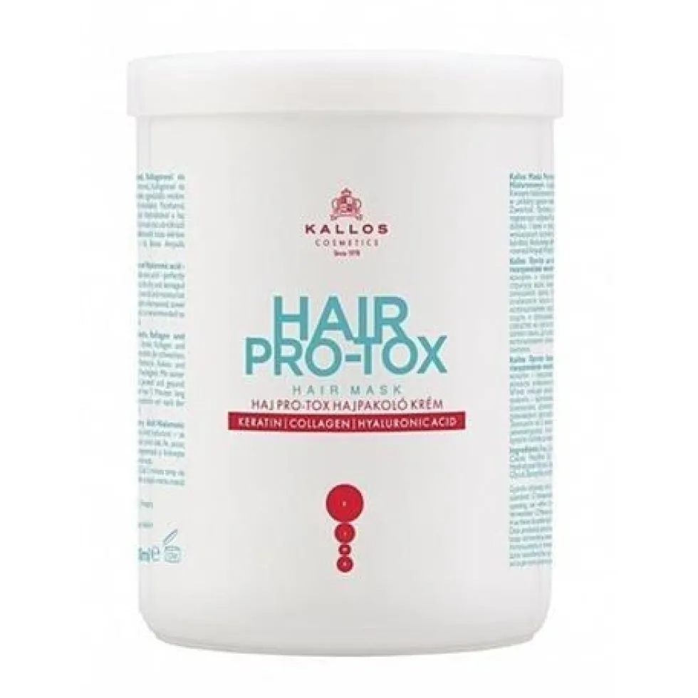 Kallos Hair Pro-Tox Hair Mask maska do włosów z keratyną kolagenem i kwasem hialuronowym 1000ml