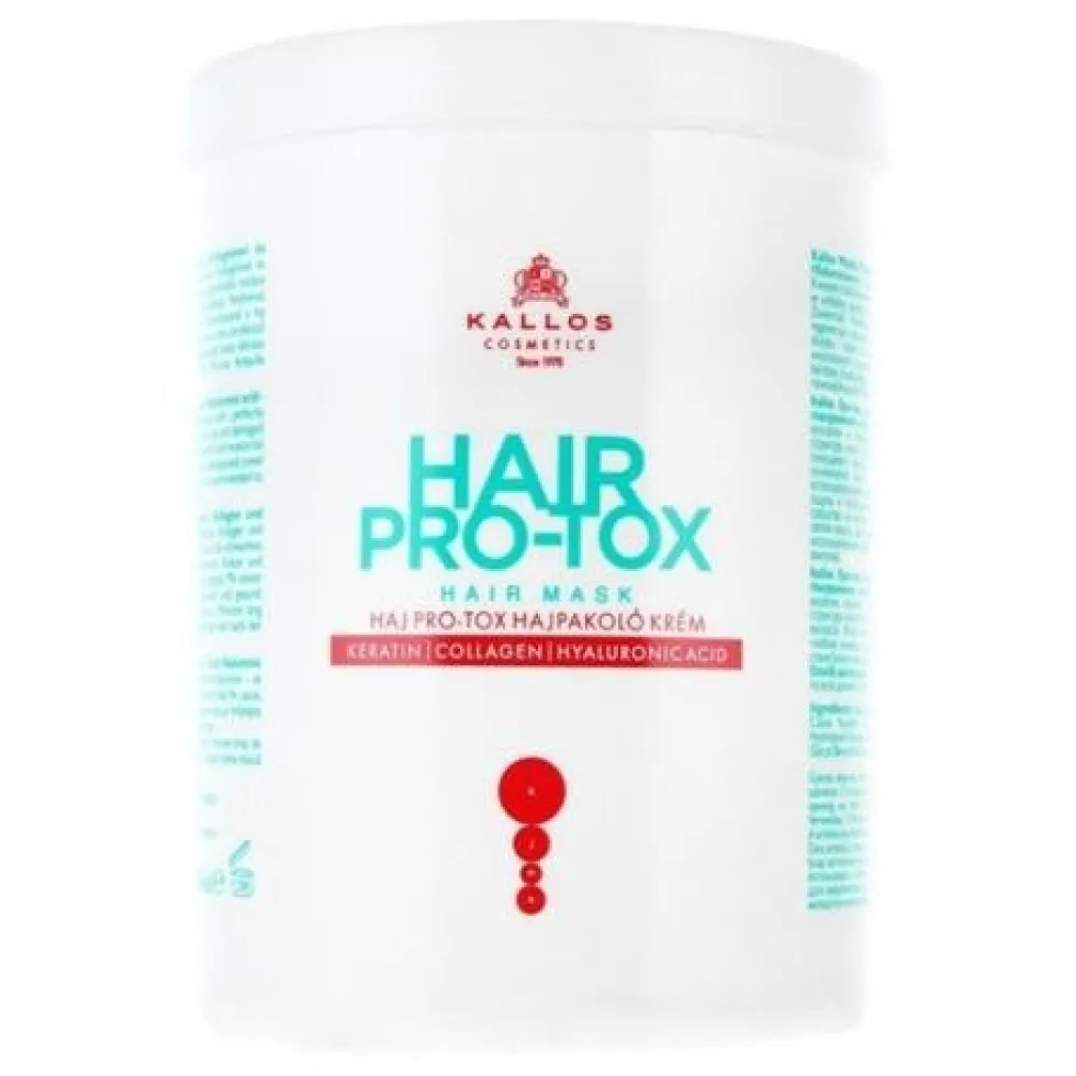 Kallos Hair Pro-Tox Hair Mask maska do włosów z keratyną kolagenem i kwasem hialuronowym 500ml