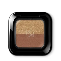 KIKO Milano Bright Duo Eyeshadow podwójny cień do powiek uwalniający intensywny kolor 04 Universal Beige / Warm Gold 1.8g