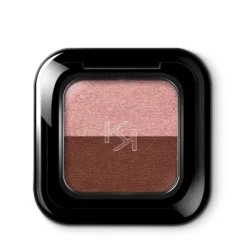 KIKO Milano Bright Duo Eyeshadow podwójny cień do powiek uwalniający intensywny kolor 12 Coral / Dark Brick 1.8g