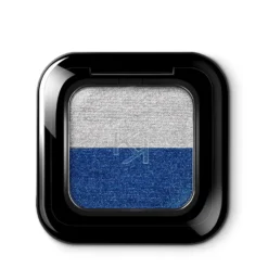 KIKO Milano Bright Duo Eyeshadow podwójny cień do powiek uwalniający intensywny kolor 17 Silver / Eletric Blue 1.8g