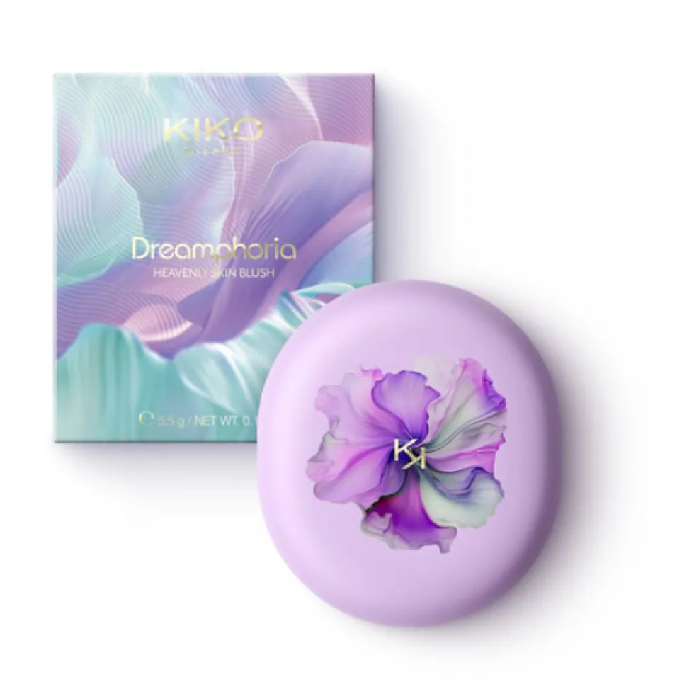KIKO Milano Dreamphoria Heavenly Skin Blush kremowy róż do policzków w kompakcie 02 Cosmic Coral 5.5g