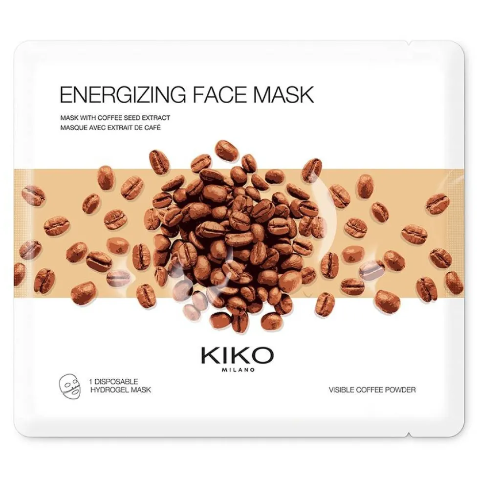 KIKO Milano Energizing Face Mask hydrożelowa nawilżająca maska do twarzy z wyciągiem z kawy