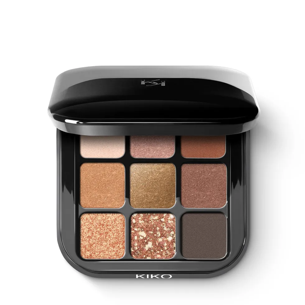 KIKO Milano Glamour Multi Finish Eyeshadow Palette paleta 9 cieni do powiek o różnym wykończeniu 02 Sunset Vibes
