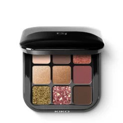 KIKO Milano Glamour Multi Finish Eyeshadow Palette paleta 9 cieni do powiek o różnym wykończeniu 01 Earth Tones