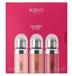 KIKO Milano Glossy Lip Set 03 zestaw trzech nawilżających błyszczyków do ust z efektem objętości 3D 3x6.5ml