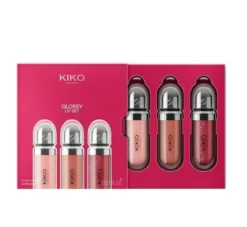 KIKO Milano Glossy Lip Set 03 zestaw trzech nawilżających błyszczyków do ust z efektem objętości 3D 3x6.5ml