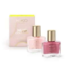 KIKO Milano Hug Couture Close To You Nail Lacquer Duo zestaw neutralna baza i błyszczący topper 01 Prep And Fluff 2x10ml