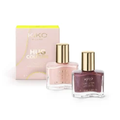 KIKO Milano Hug Couture Close To You Nail Lacquer Duo zestaw neutralna baza i błyszczący topper 02 Wrapped In Two 2x10ml