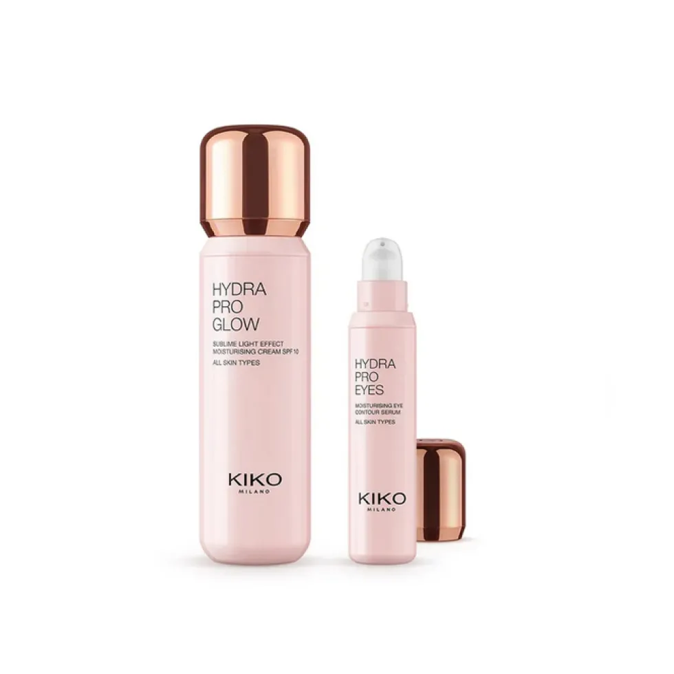 KIKO Milano Hydra Pro Skincare Set zestaw nawilżający krem do twarzy SPF10 50ml + serum pod oczy 15ml