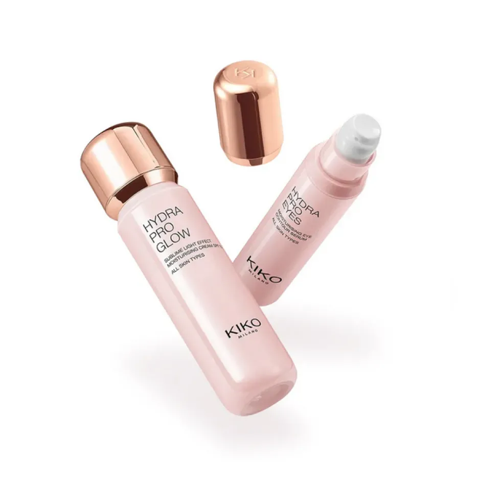 KIKO Milano Hydra Pro Skincare Set zestaw nawilżający krem do twarzy SPF10 50ml + serum pod oczy 15ml