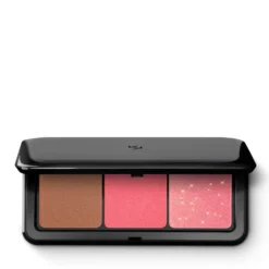 KIKO Milano Multi Finish Trio Blush & Bronzer Palette paleta do twarzy z 1 bronzerem i 2 różami o wykończeniu matowym i metalicznym 03 Pink 7g