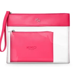 KIKO Milano Transparent Beauty Case przezroczysta kosmetyczka z wewnętrzną saszetką 002 Fuchsia