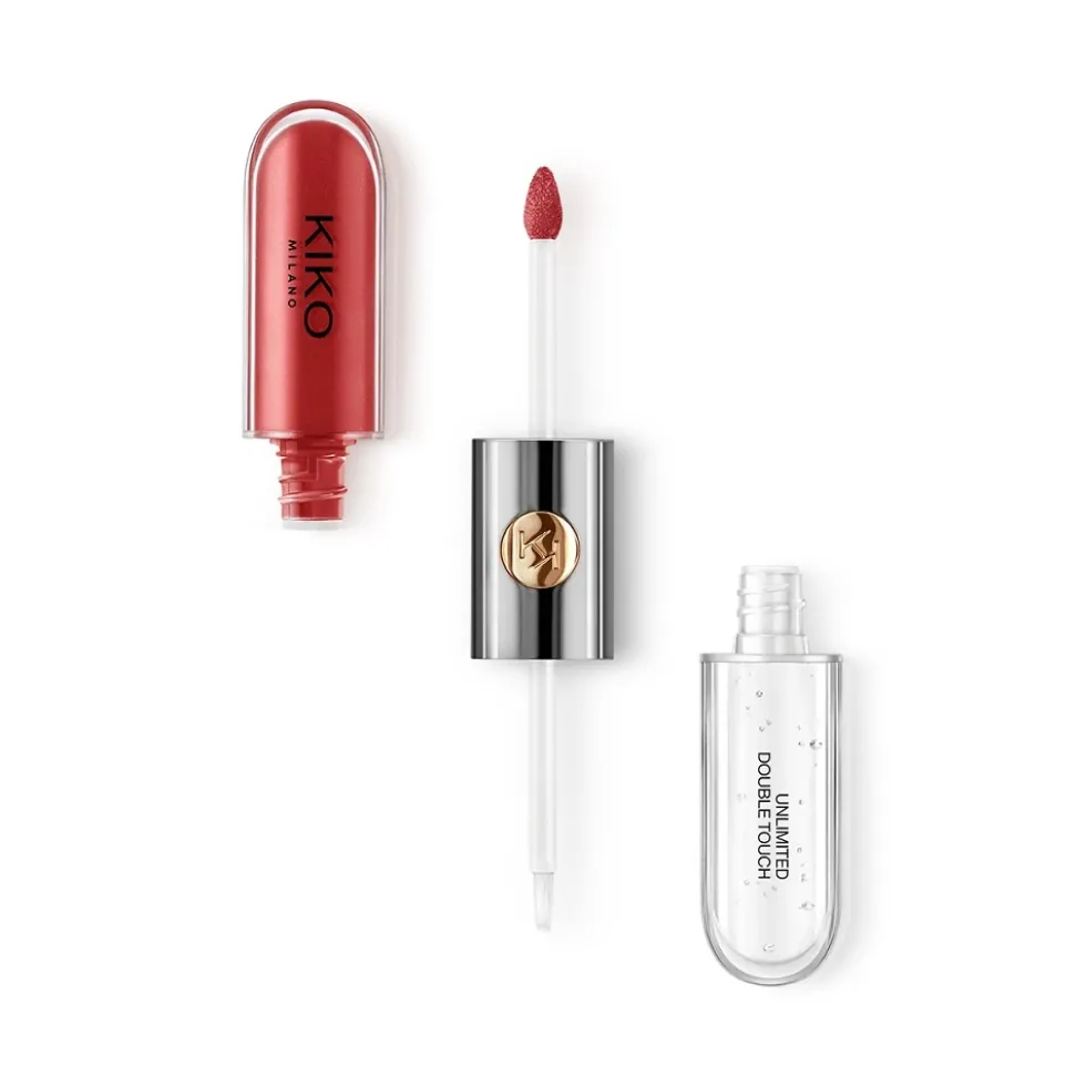 KIKO Milano Unlimited Double Touch dwuetapowa płynna pomadka do ust 106 Satin Ruby Red 6ml