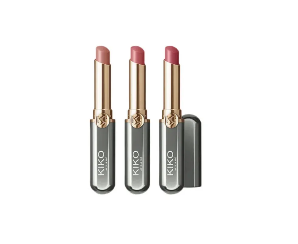KIKO Milano Unlimited Perfection Lip Set zestaw kremowych pomadek o dużej trwałości 01 Nude Aura 3x1.5g
