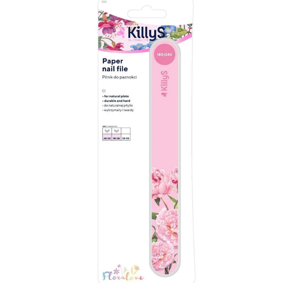 KillyS Floralove pilnik różowy prosty 180/240