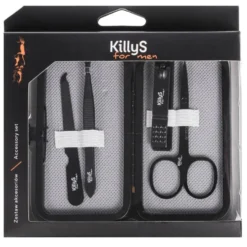 KillyS For Men Accessory Set zestaw nożyczki do paznokci + obcinaczki do paznokci + pilnik do paznokci + pęseta do depilacji