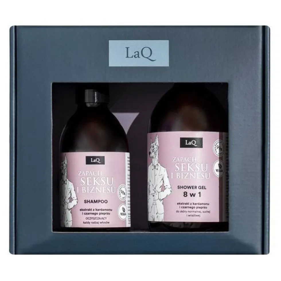 LaQ Doberman zestaw żel pod prysznic 500ml + szampon do włosów 300ml