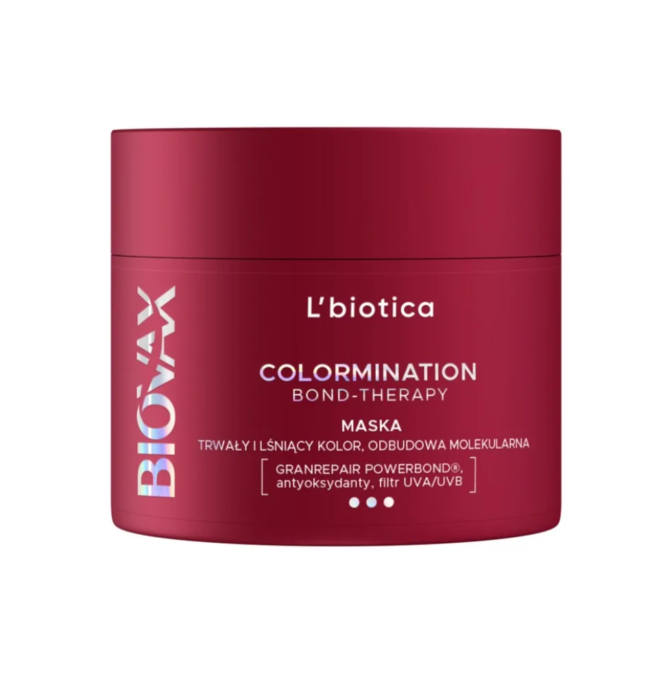 L'biotica Biovax Colormination Bond-Therapy maska odbudowująca wydłużająca trwałość koloru 200ml