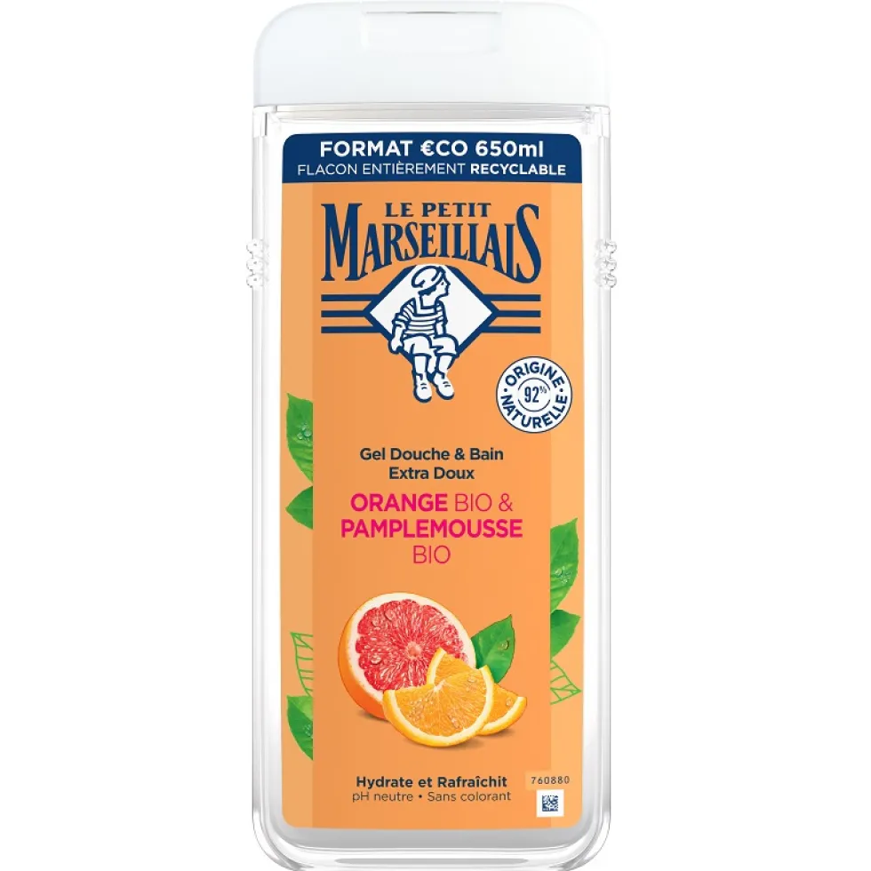 Le Petit Marseillais Żel pod prysznic i do kąpieli Grejpfrut Bio i Pomarańcza Bio 650ml