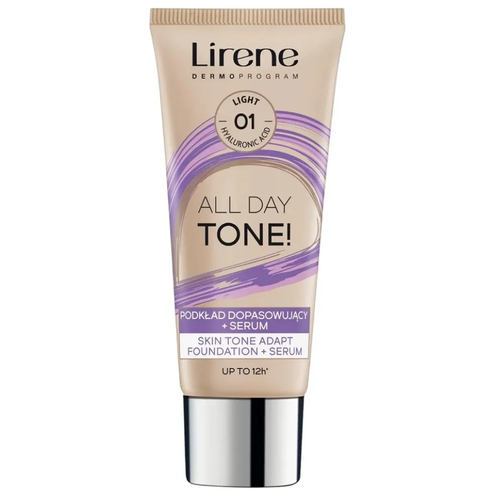 Lirene All Day Tone! podkład dopasowujący + serum 01 Light 30ml