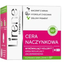 Lirene Cera Naczynkowa wyrównujący koloryt krem redukujący zaczerwienienia na dzień 50ml