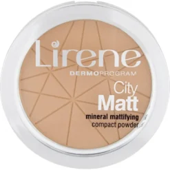 Lirene City Matt Mineral Mattifying Compact Powder mineralny puder matujący 03 Beżowy 9g