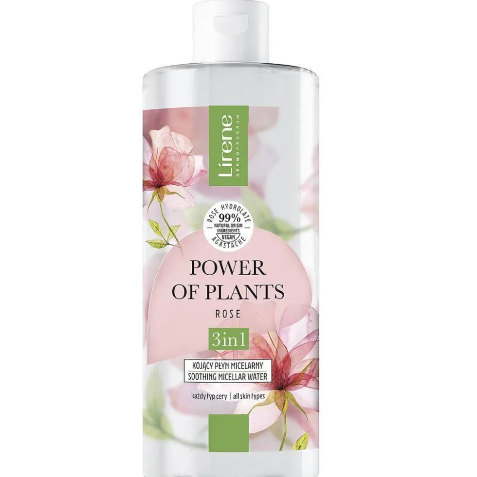 Lirene Power of Plants kojący płyn micelarny 3w1 Róża 400ml