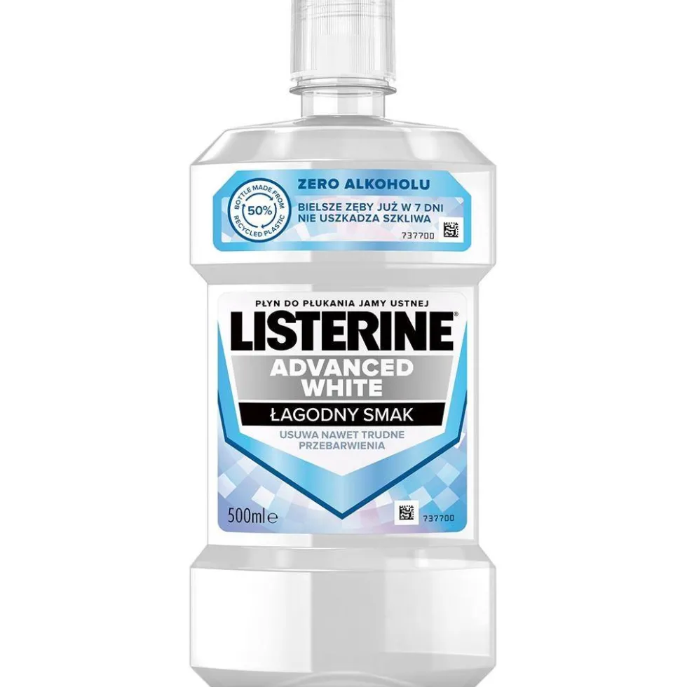 Listerine Advanced White płyn do płukania jamy ustnej Mild Taste 500ml