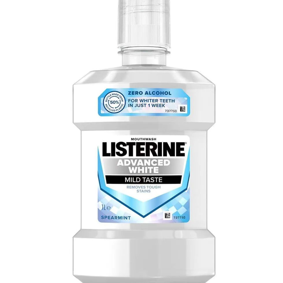 Listerine Advanced White płyn do płukania jamy ustnej Mild Taste 1000ml