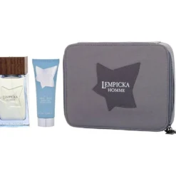 Lolita Lempicka Lempicka Homme zestaw woda toaletowa spray 100ml + żel po goleniu 75ml + kosmetyczka
