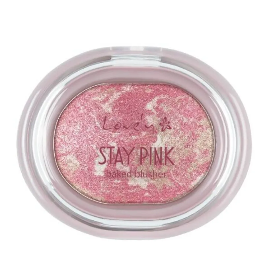 Lovely Stay Pink Baked Blusher wypiekany róż do policzków 3.5g