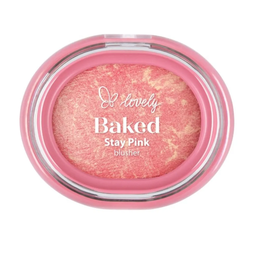 Lovely Stay Pink Baked Blusher wypiekany róż do policzków 04 3.5g
