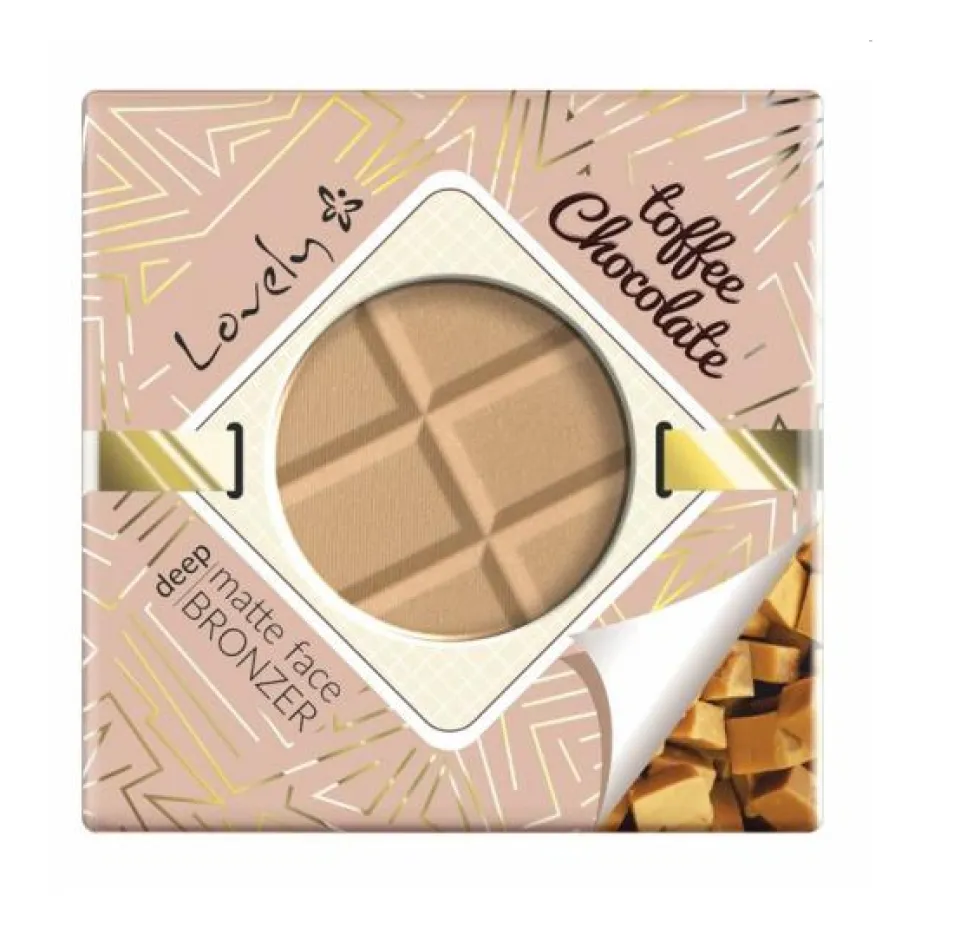 Lovely Toffee Chocolate Deep Matte Face Bronzer czekoladowy matowy puder brązujący do twarzy i ciała 9g