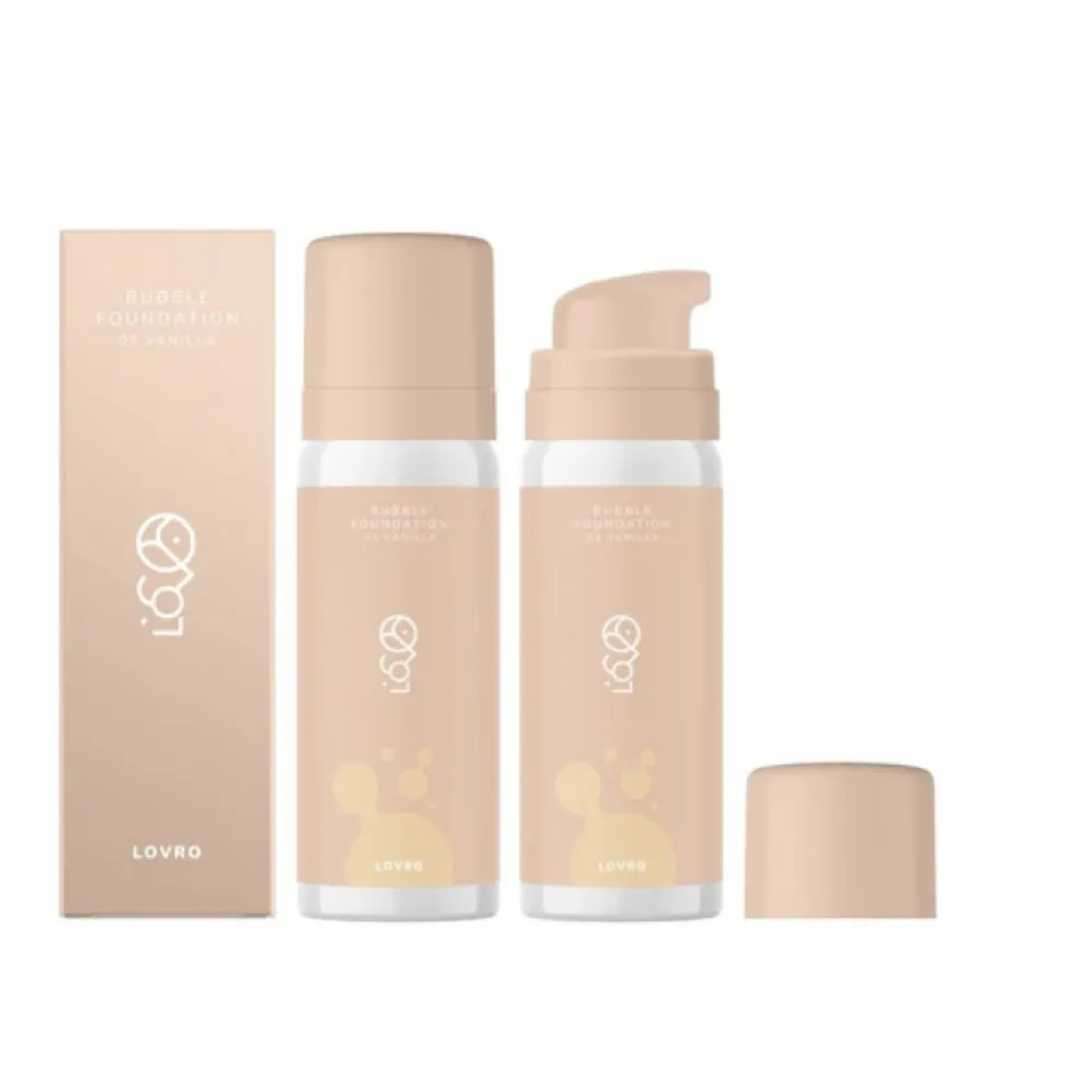 LOVRO Bubble Foundation podkład o napowietrzonej rozświetlającej formule 02 Vanilla 50ml