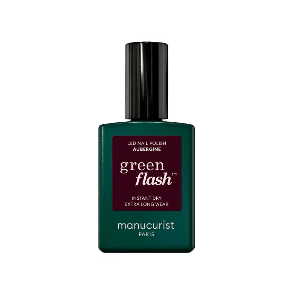 Manucurist Green Flash Nail Polish lakier do paznokci Aubergine 15ml