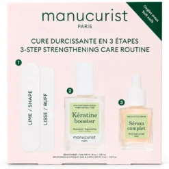Manucurist 3-Step Strengthening Care Routine zestaw do pielęgnacji miękkich i zniszczonych paznokci