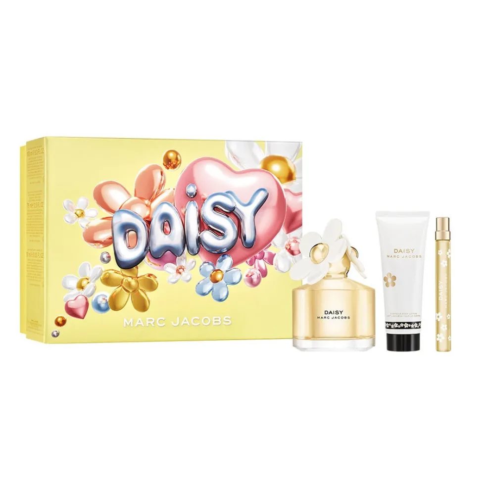 Marc Jacobs Daisy zestaw woda toaletowa spray 100ml + balsam do ciała 75ml + woda toaletowa spray 10ml