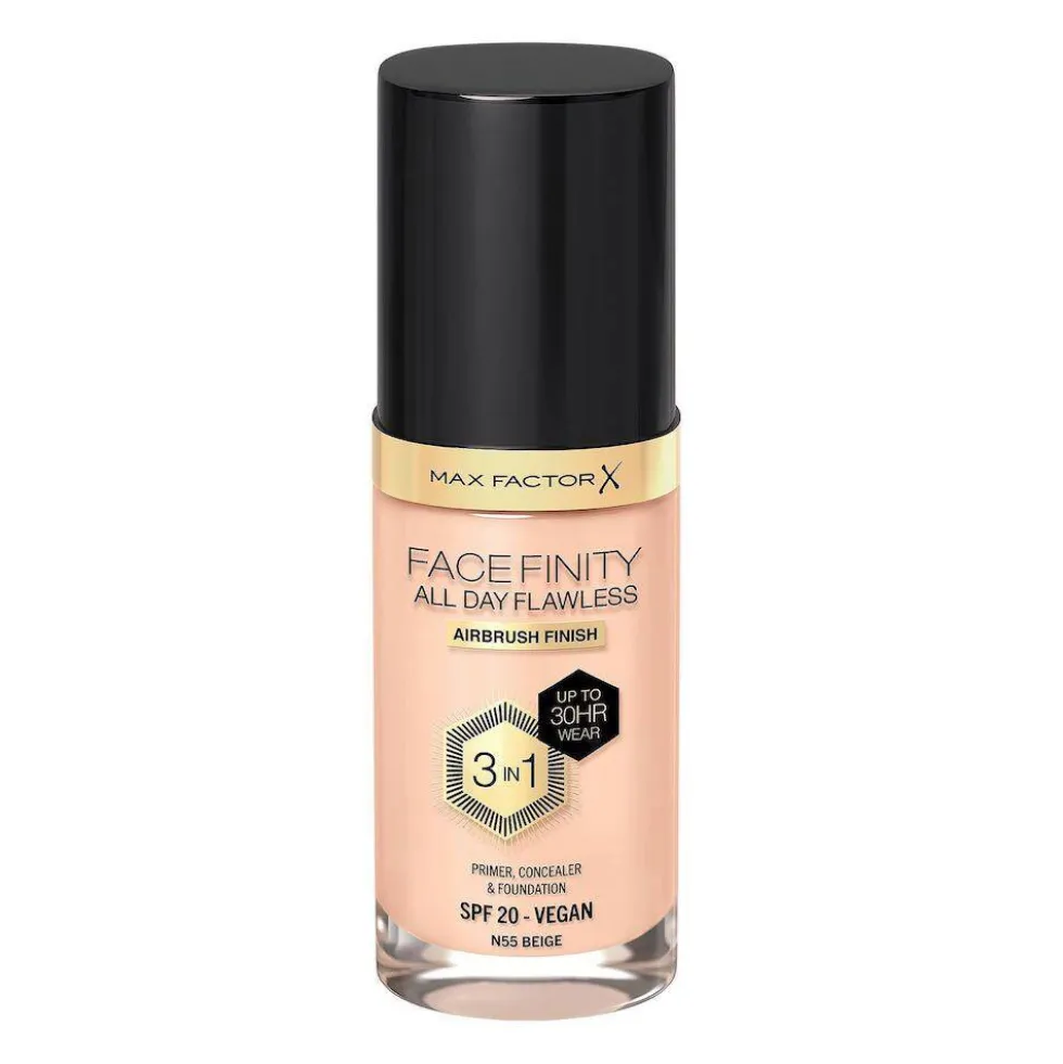 Max Factor Facefinity All Day Flawless 3w1 kryjący podkład w płynie N55 Beige 30ml