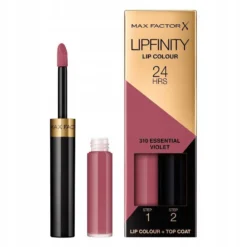 Max Factor Lipfinity Lip Colour dwufazowa pomadka w płynie o długotrwałym efekcie 310 Essential Violet