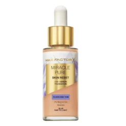Max Factor Miracle Pure 2w1 Skin Reset pielęgnujący podkład z serum o wegańskiej formule 30-40 Fair to Light 30ml